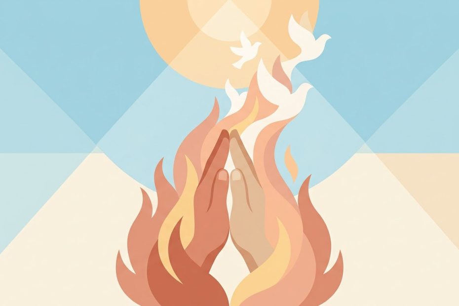 Novene für die Seelen des Fegefeuers - Illustration prière catholique